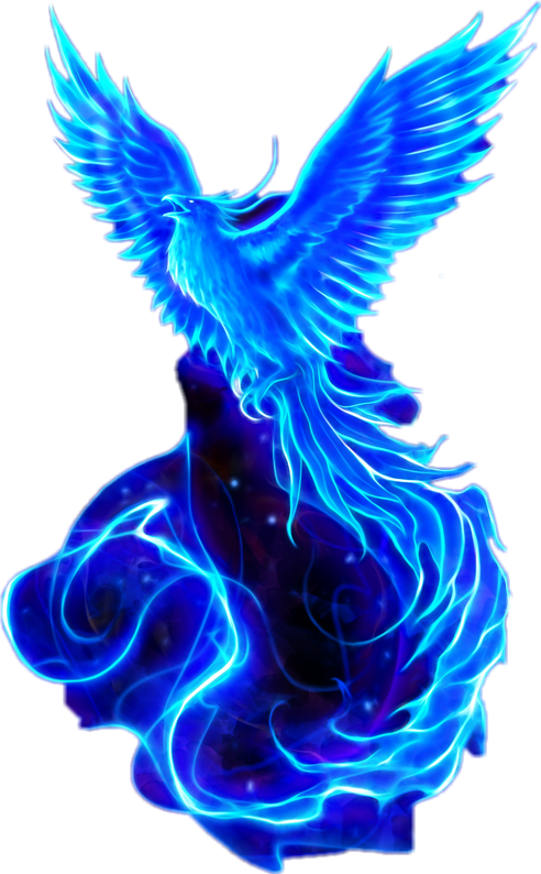 Blue Flame Phoenix Art