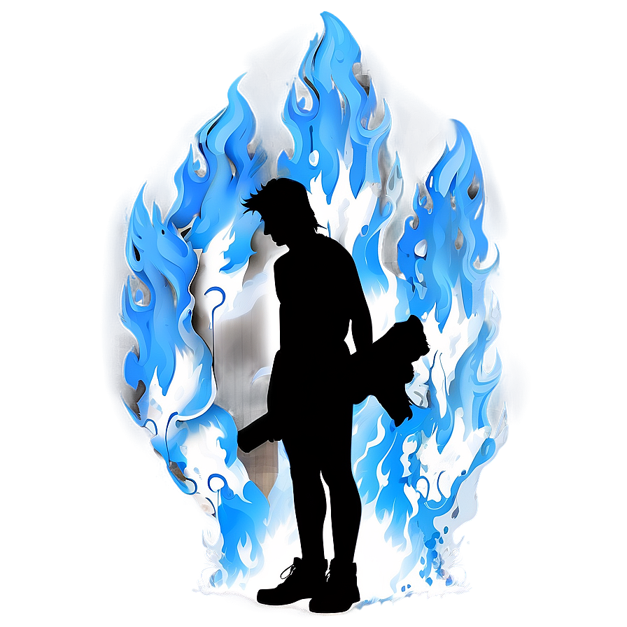 Blue Flame Silhouette Png Wdi96