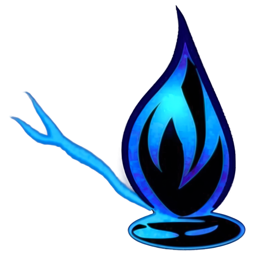 Blue Flame With Shadows Png Kda