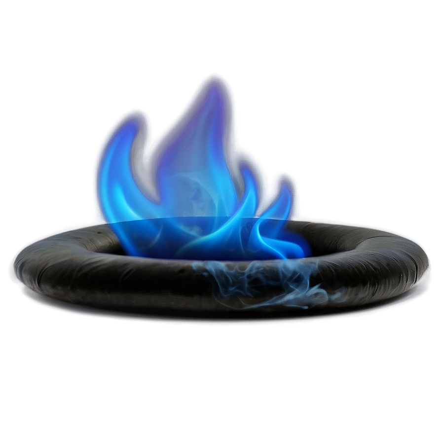 Blue Flame With Smoke Png Nkj98