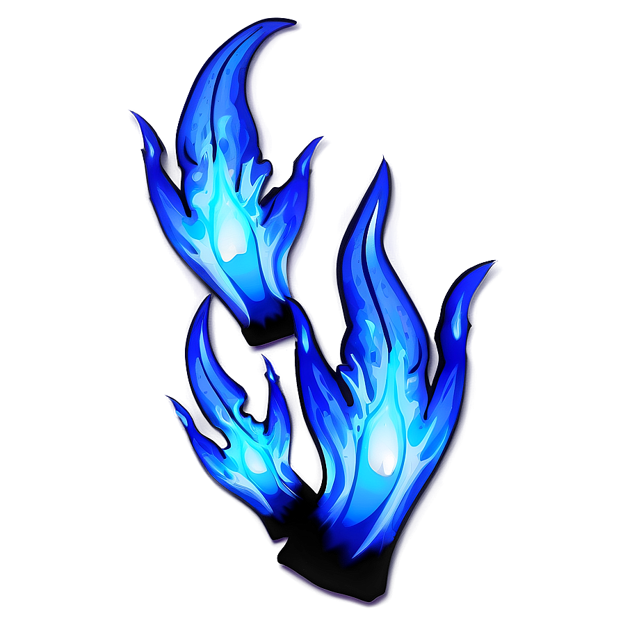 Blue Flames Decoration Png 06122024