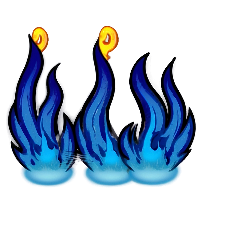 Blue Flames Png 05042024