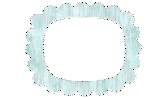 Blue Floral Frame Template