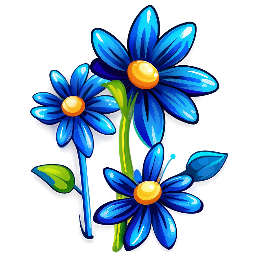 Blue Flower Clipart Png 69