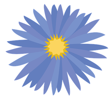 Blue Flower Illustration