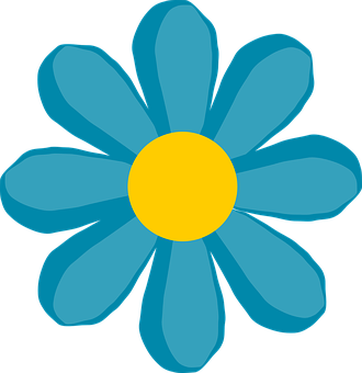 Blue Flower Illustration