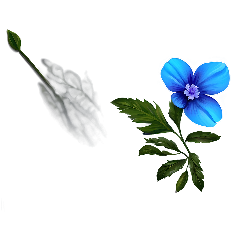 Blue Flower Png Wom71