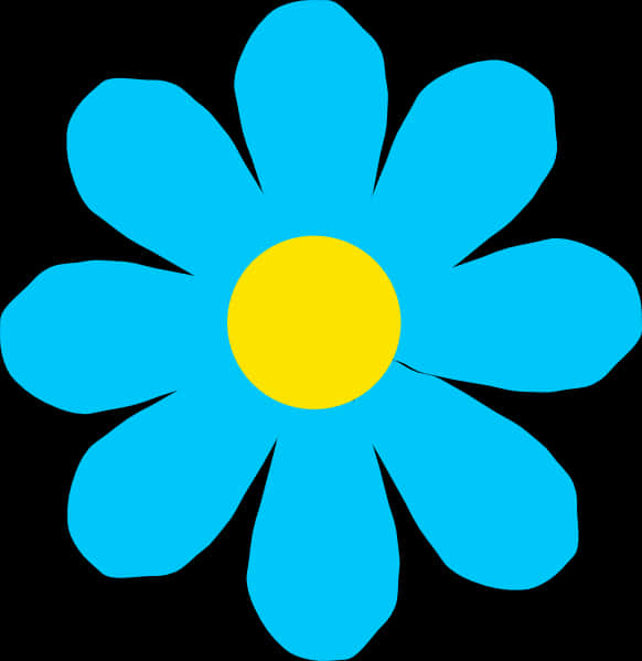 Blue Flower Simple Illustration