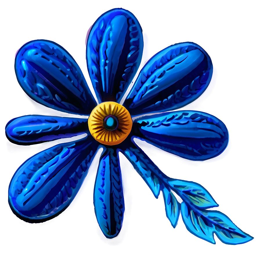 Blue Flower Symbol Png 33