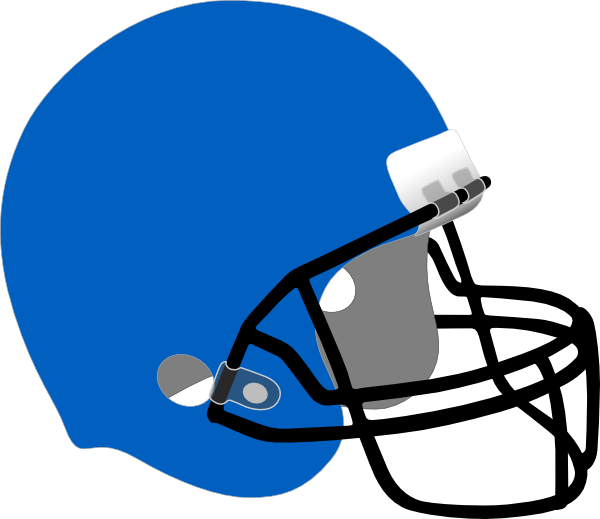 Blue Football Helmet Graphic