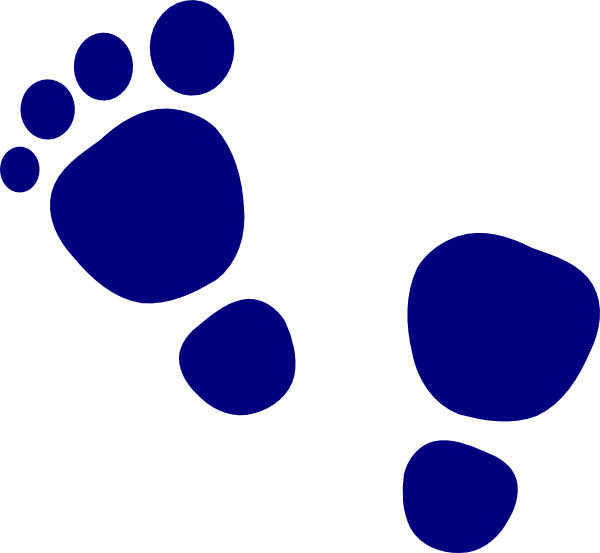 Blue Footprint Graphic