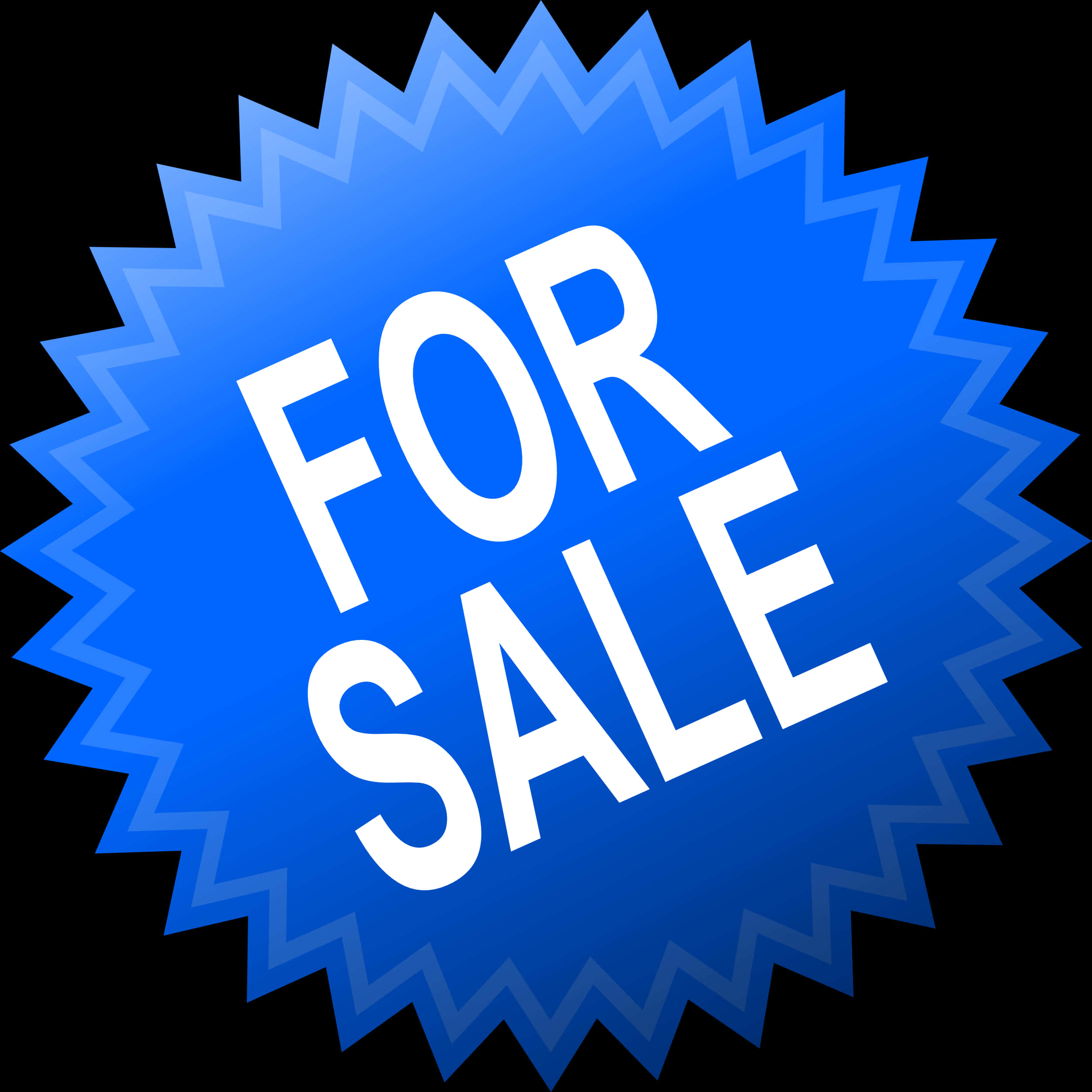 Blue For Sale Sign Graphic