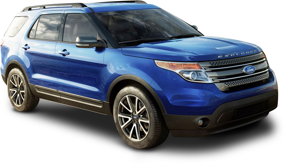 Blue Ford Explorer S U V