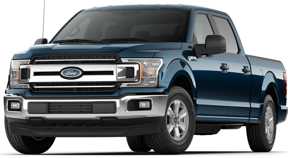 Blue Ford F150 Pickup Truck