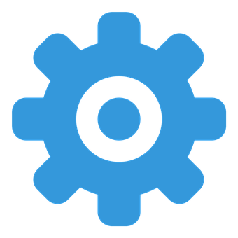 Blue Gear Icon