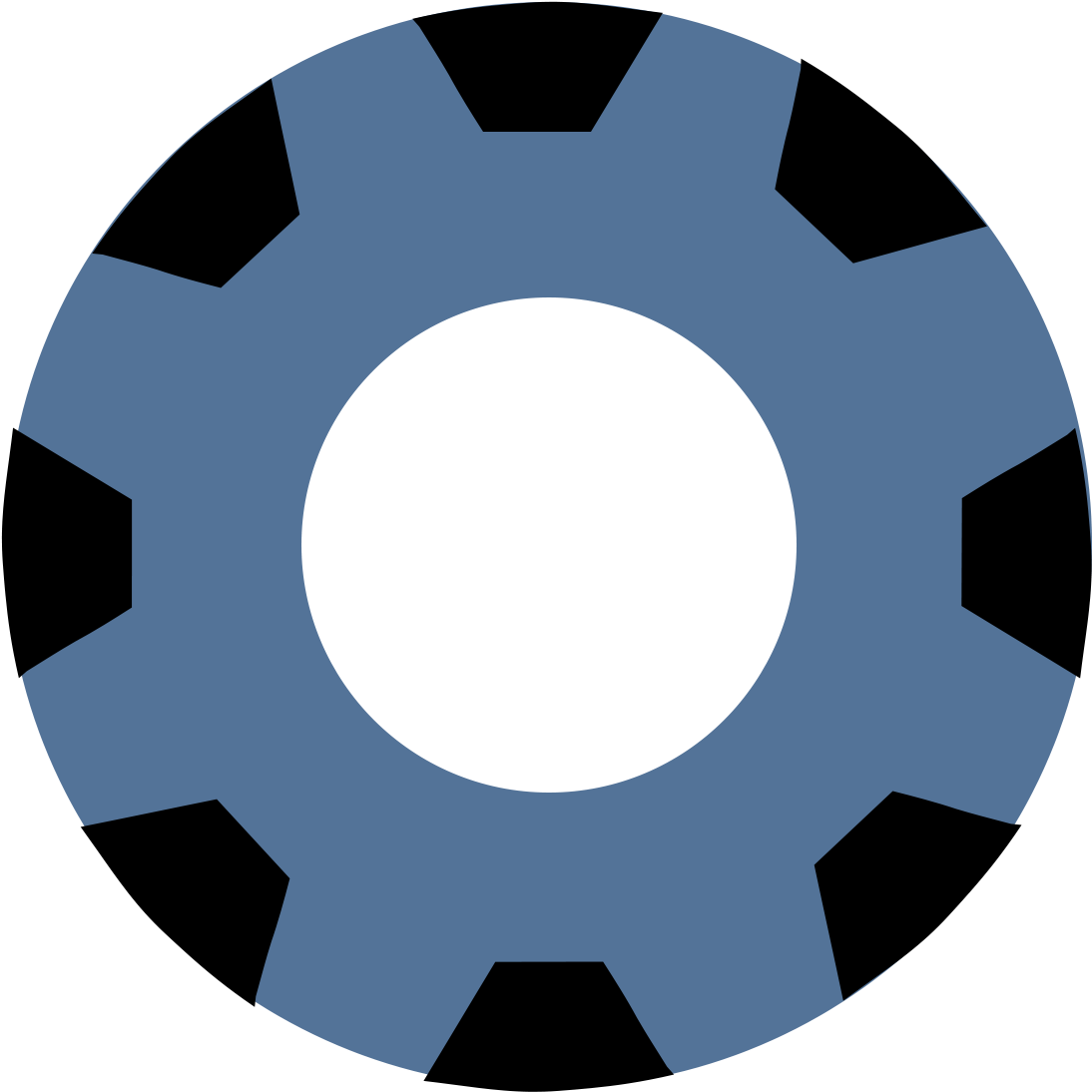 Blue Gear Icon Vector