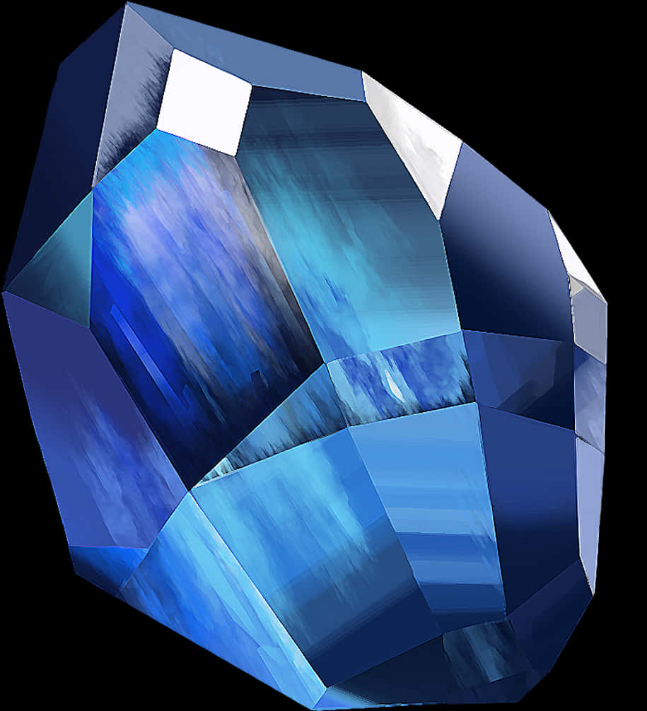 Blue Gemstone Facets Graphic