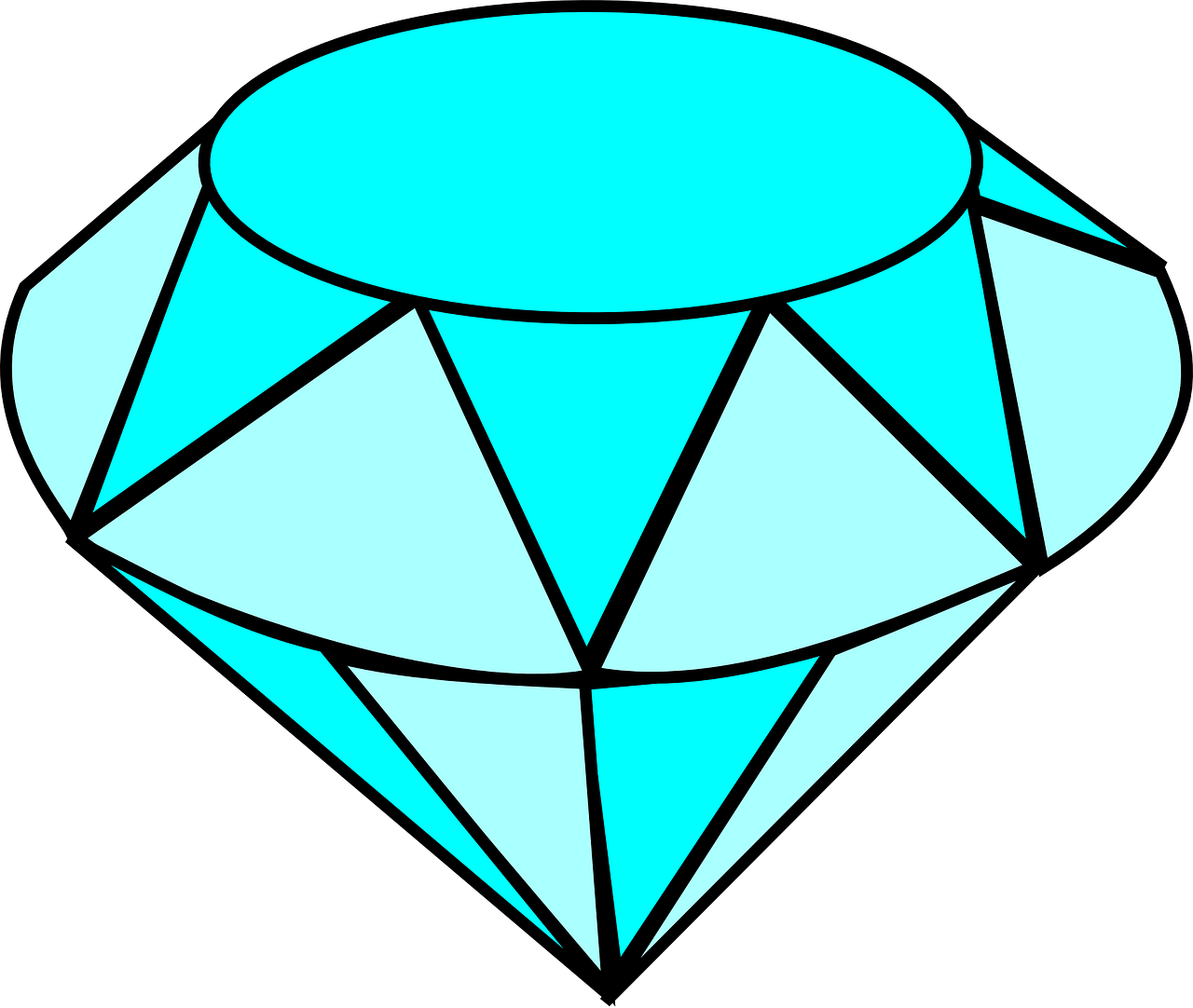 Blue Gemstone Vector Illustration