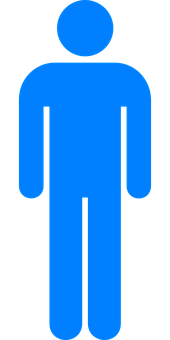 Blue Generic Man Symbol