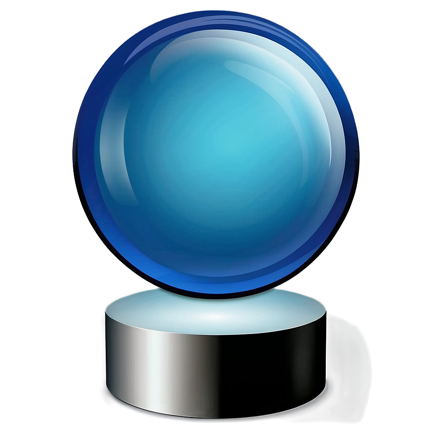 Blue Glass Ball Png 06132024