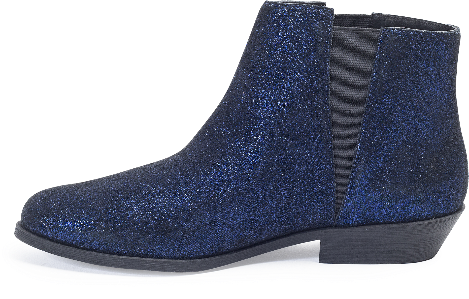 Blue Glitter Ankle Boot