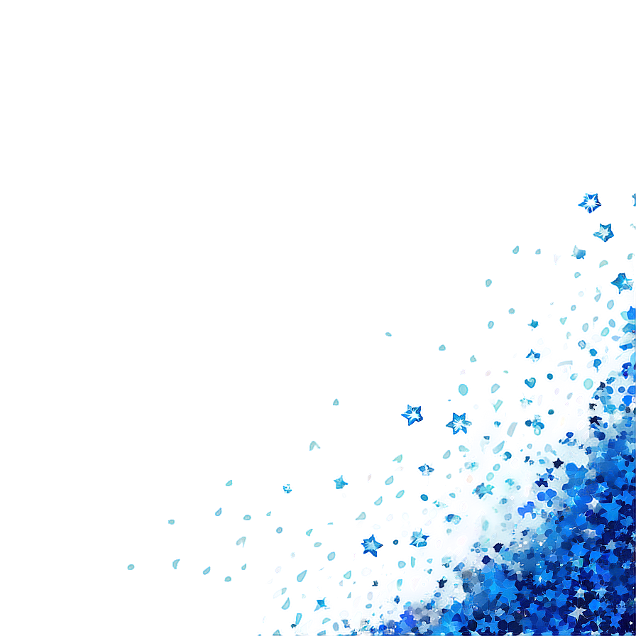 Blue Glitter Border Png Pvt