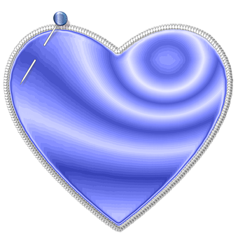 Blue Glossy Heart Icon