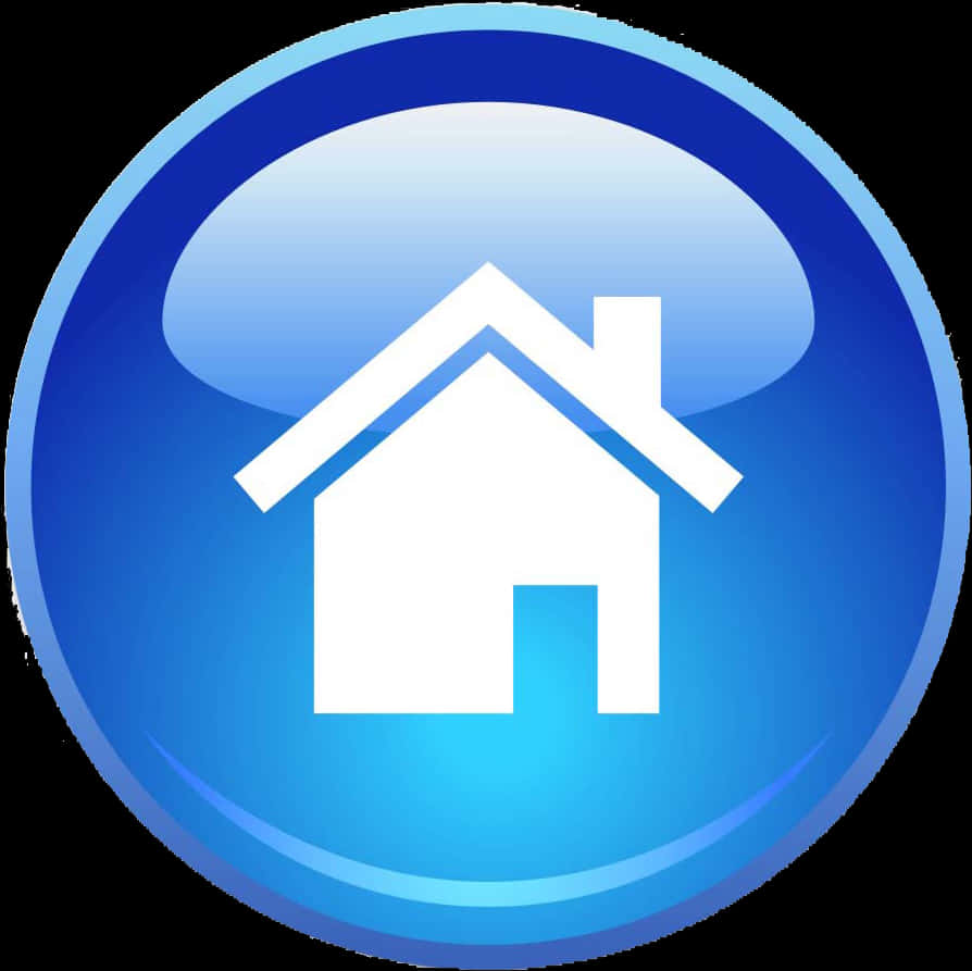 Blue Glossy Home Icon