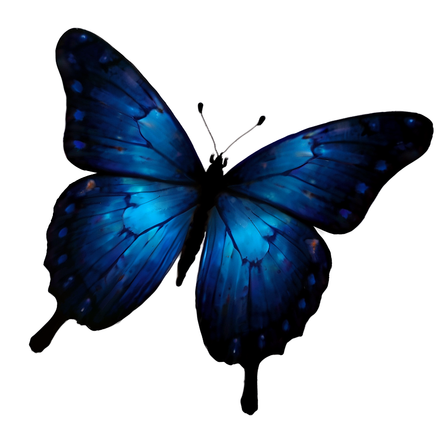 Blue Glow Butterfly Png 62