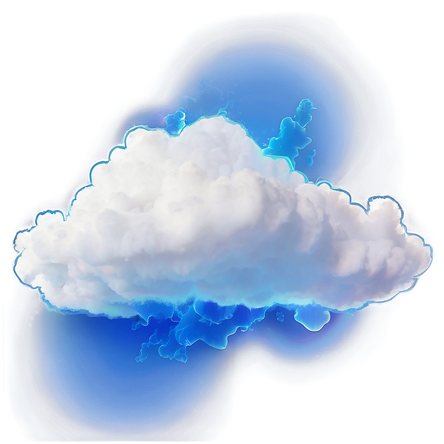 Blue Glow Cloud Png 06122024