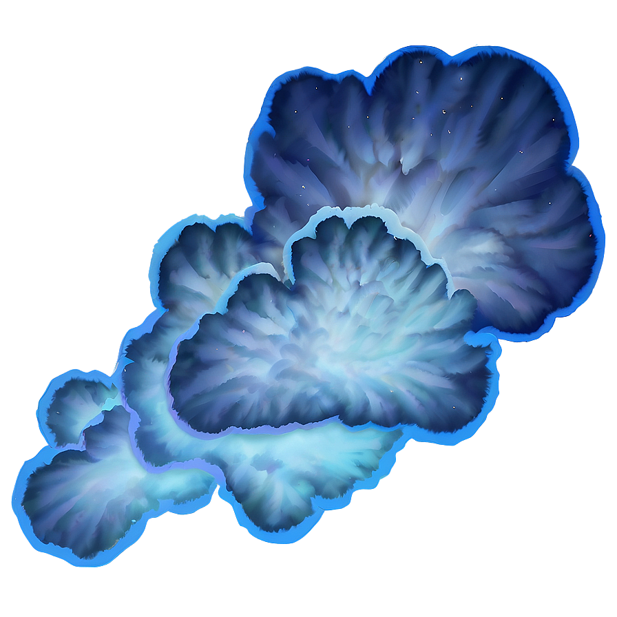 Blue Glow Cloud Png Jug