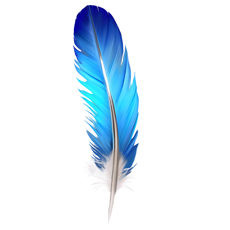 Blue Glow Feather Png 41