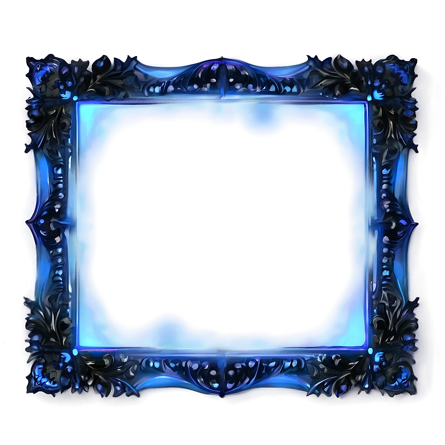 Blue Glow Frame Png 06122024