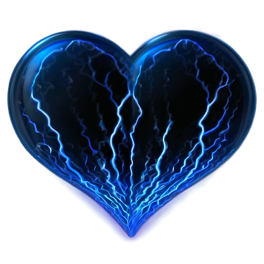 Blue Glow Heart Png Baa92