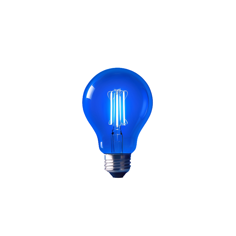 Blue Glow Light Bulb Png Xkx53