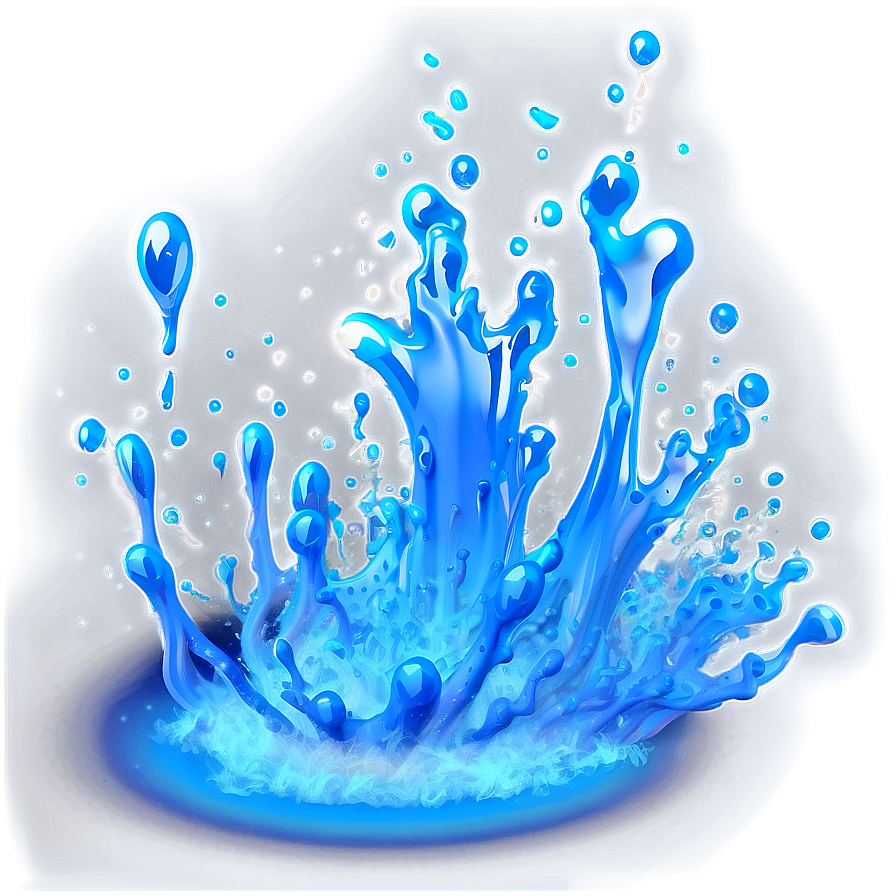 Blue Glow Splash Png 06122024