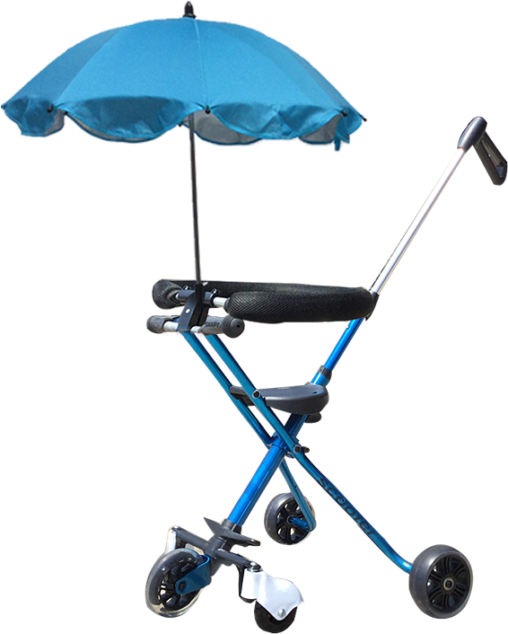 Blue Golf Cart Umbrella Holder