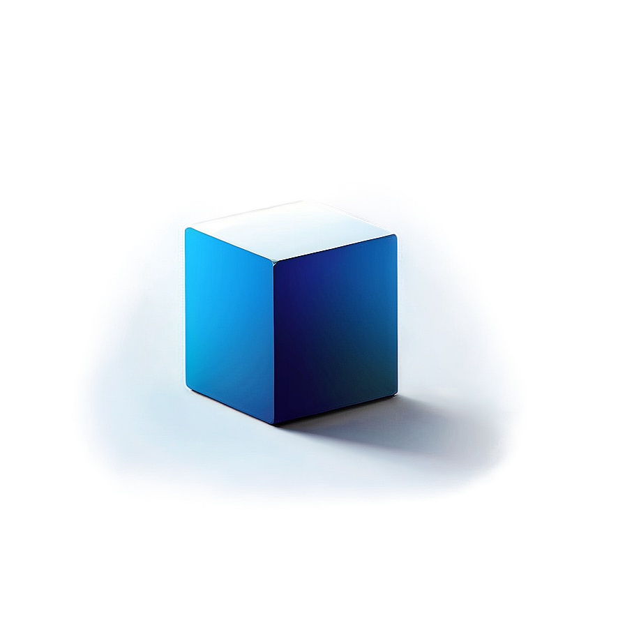 Blue Gradient Cube Png 06202024