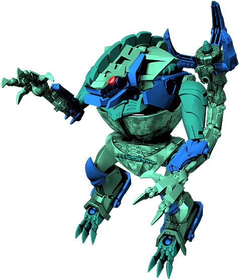 Blue Green Robot Transformers Character