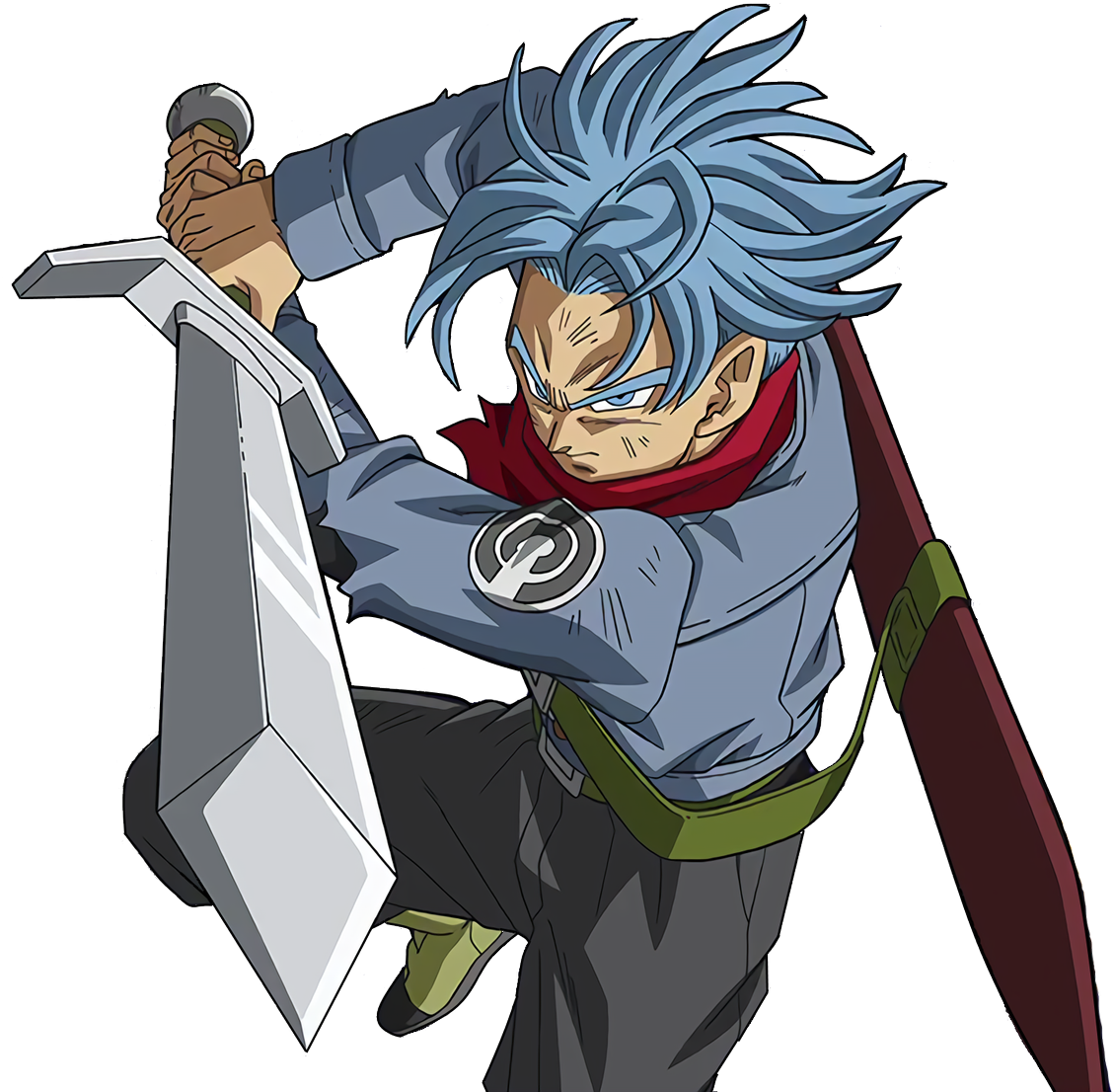 Blue Haired Anime Swordsman