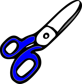 Blue Handled Scissors Graphic