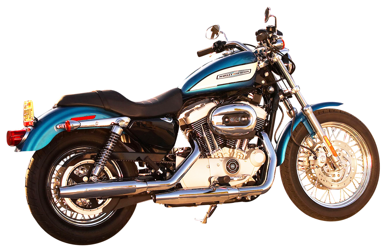 Blue Harley Davidson Motorcycle