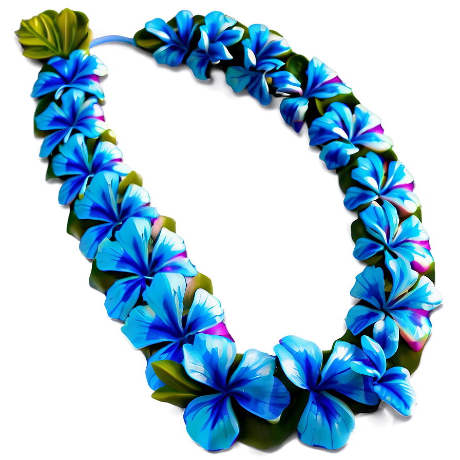 Blue Hawaiian Lei Png Dmi21