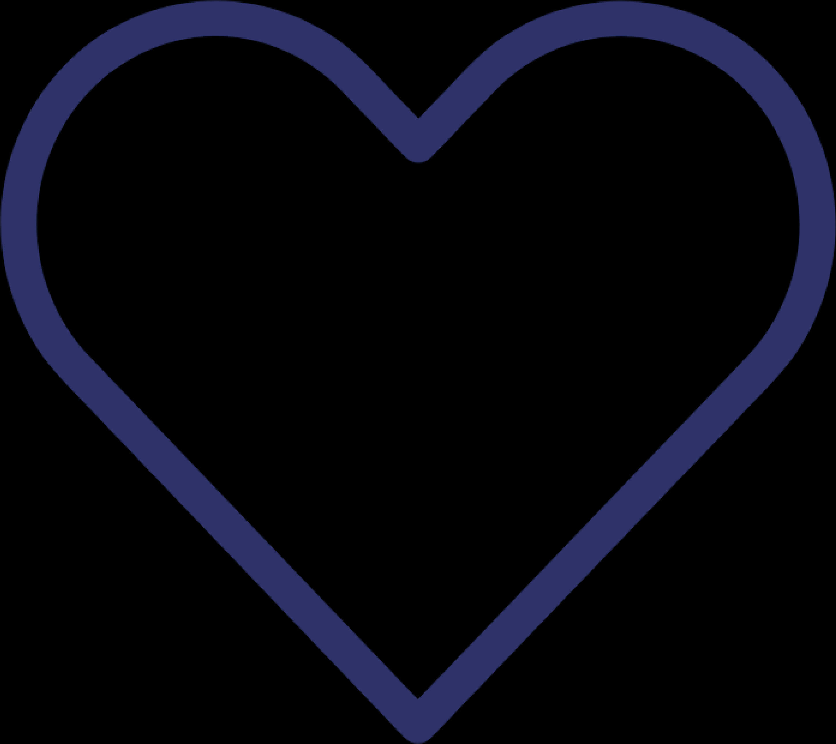 Blue Heart Outline Graphic