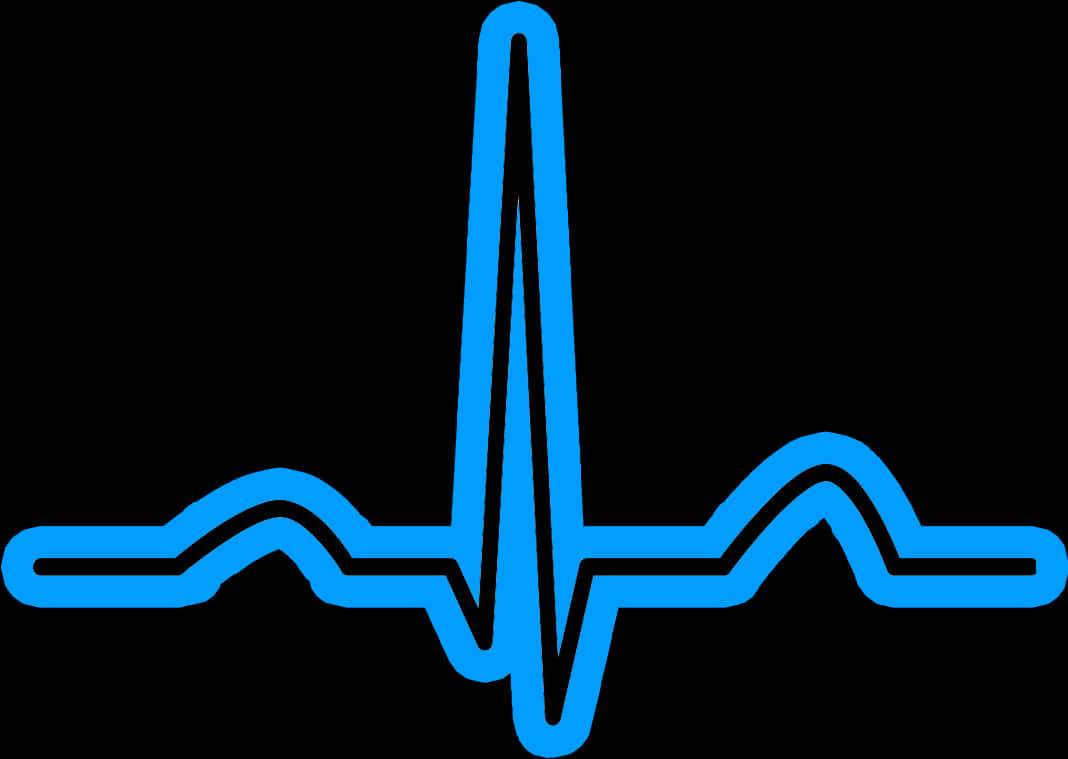 Blue Heartbeat Line Graphic