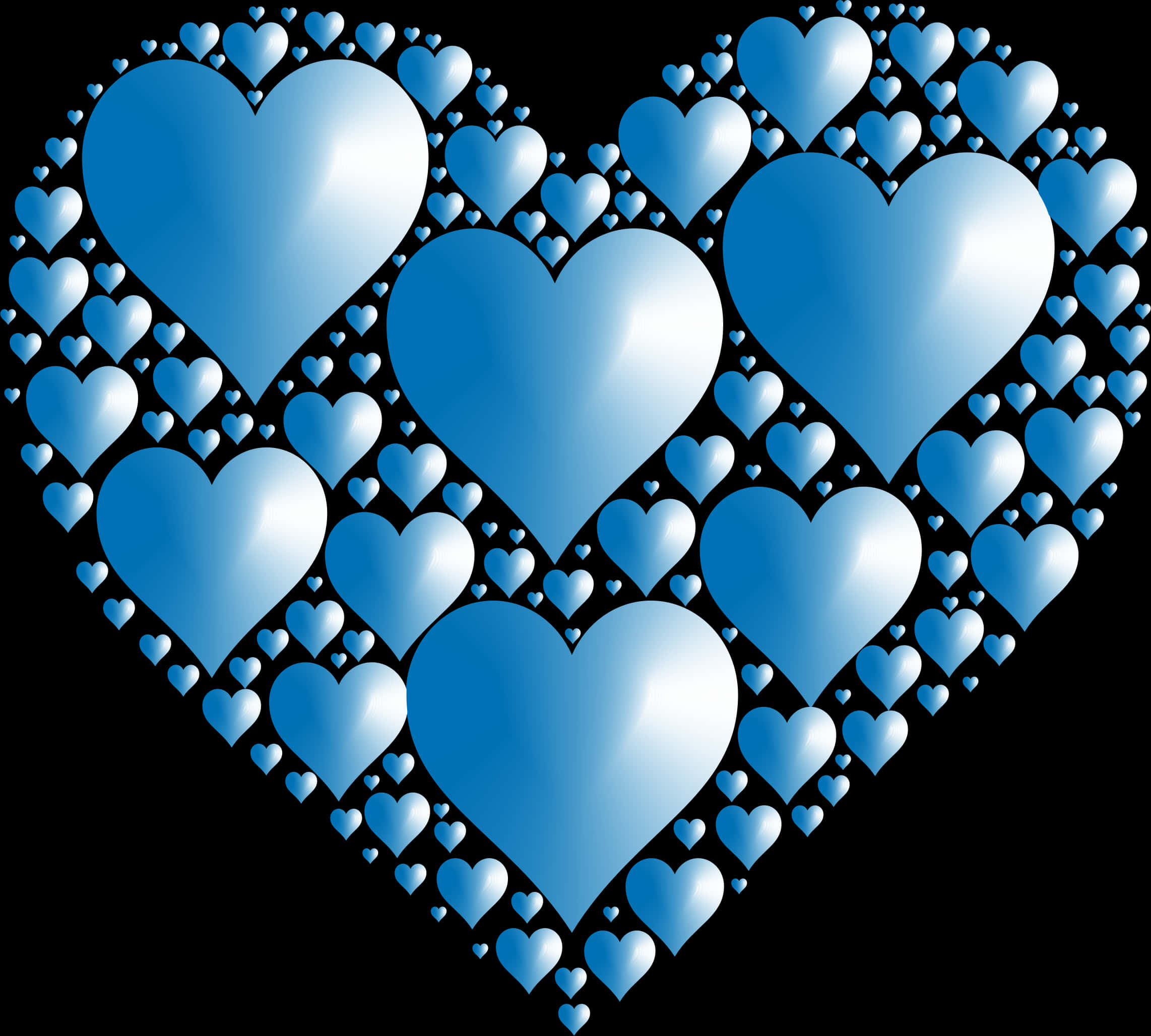 Blue Hearts Collage