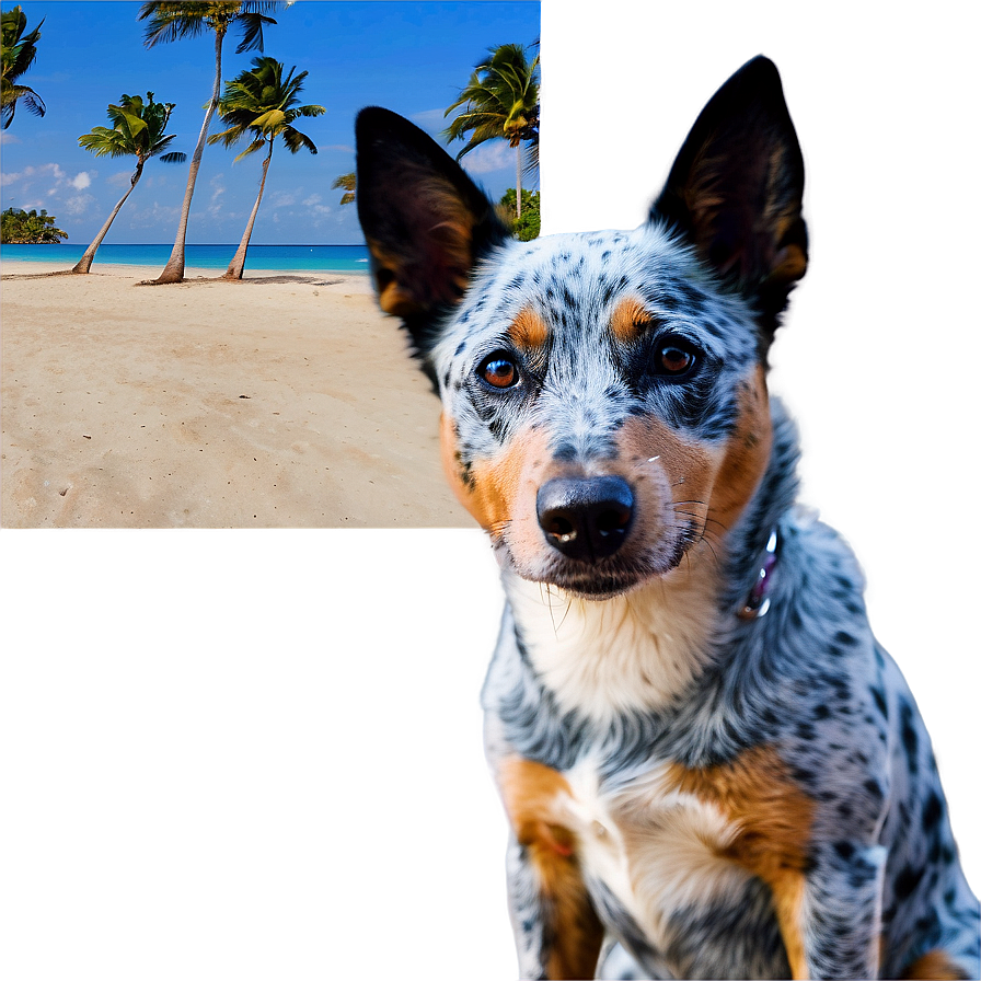 Blue Heeler At Beach Png Fcp71