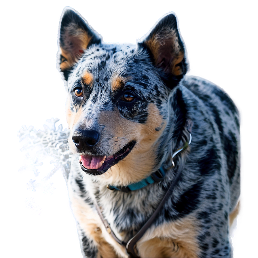 Blue Heeler Enjoying Snow Png Jbv