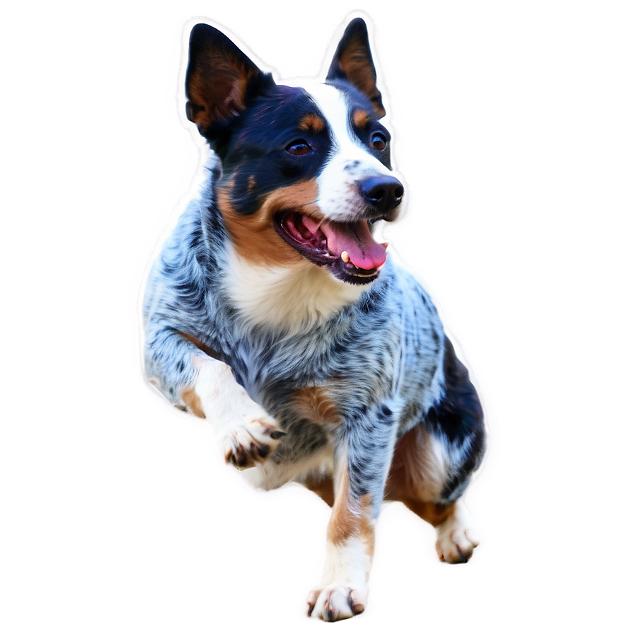 Blue Heeler In Action Png Rcy78