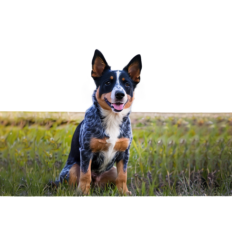 Blue Heeler In Field Png 06282024